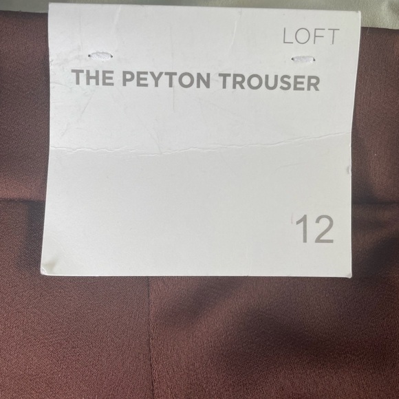 LOFT Peyton Trouser Brown Pants in Satin sz 12 - Picture 4 of 9